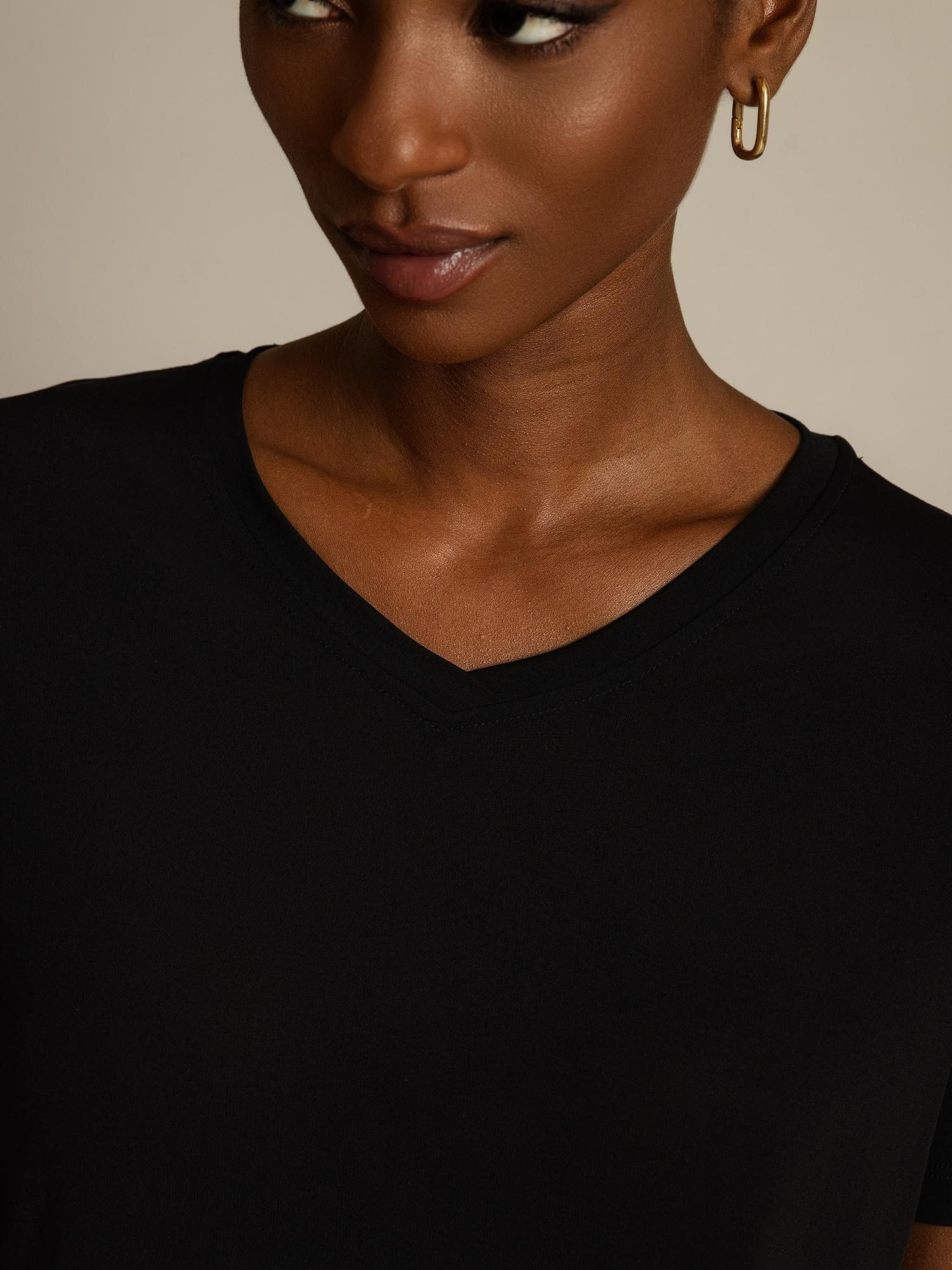 [Nero] SilkSilky-IT Seta pura Womens T-Shirt 004