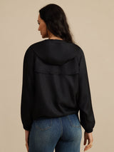 [Nero] SilkSilky-IT Manica lunga Collo alto Capispalla da donna 002