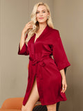 SilkSilky IT Seta pura A metà Womens Robe Vino 001