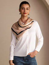 [Quadrato Beige] SilkSilky-IT Sciarpa 002