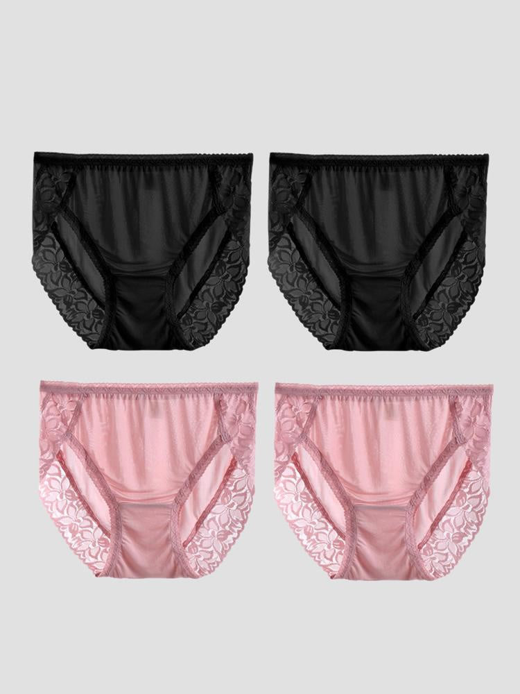 SilkSilky-IT Maglia di seta Panty Nero+Rosa 003