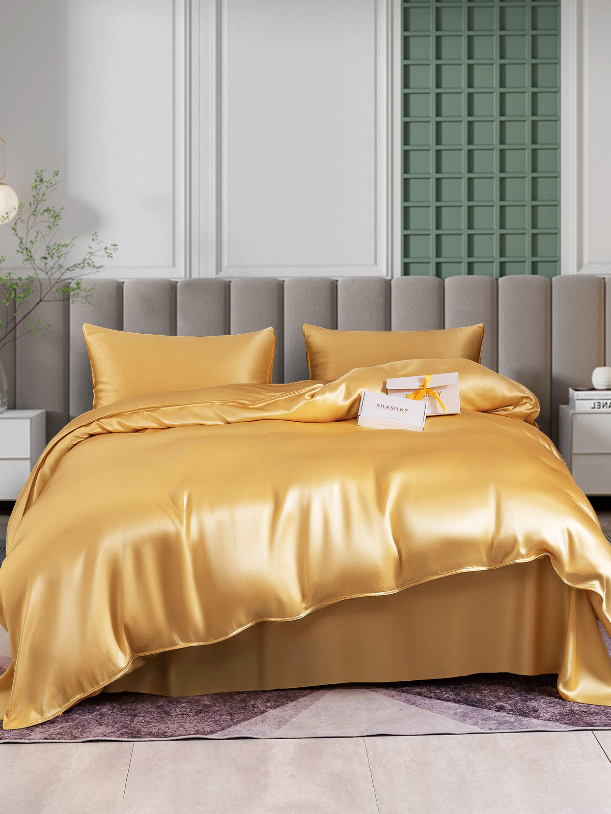 [Champagne] SilkSilky-IT 25Momme Seta pura Bedding Set 002