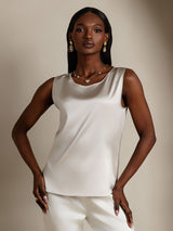 [Grigio Chiaro] SilkSilky-IT Sleeveless Round Neck Cami 001