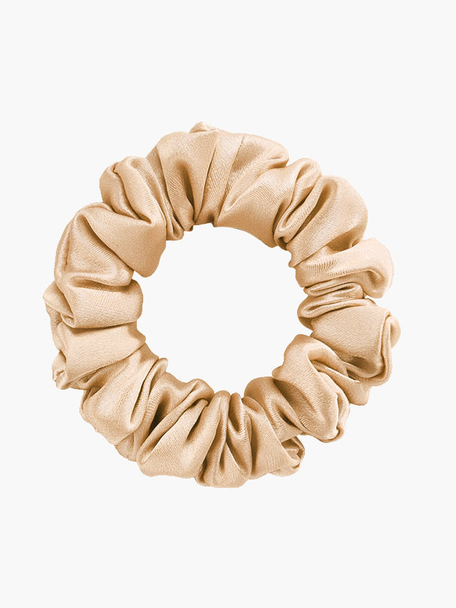 SilkSilky-IT 19Momme Seta pura Scrunchie Champagne 004