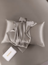 [Grigio] SilkSilky-IT 19Momme Seta pura Pillowcase 005