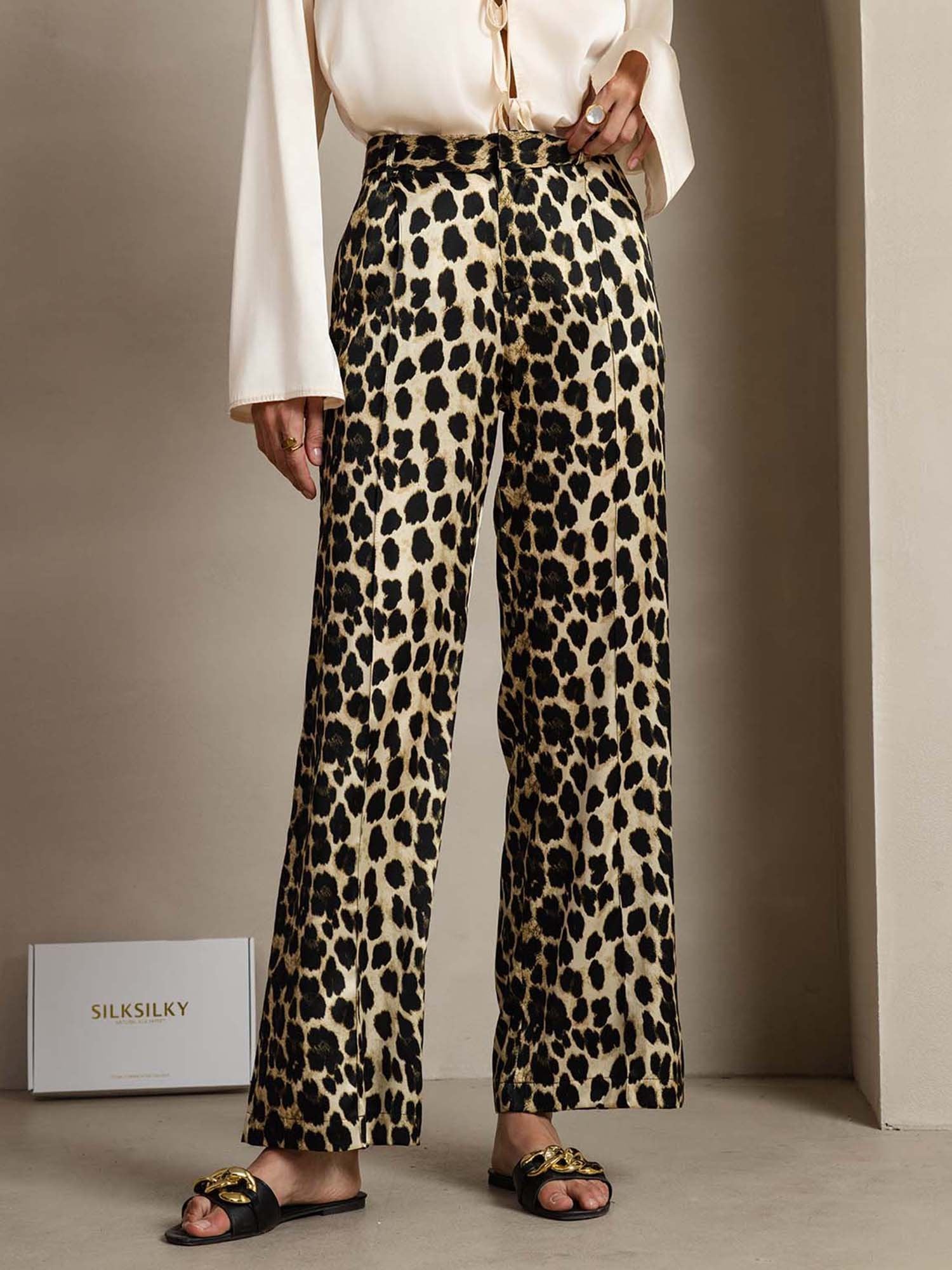 [Leopardo] SilkSilky-IT 19Momme Seta Womens Pants 001