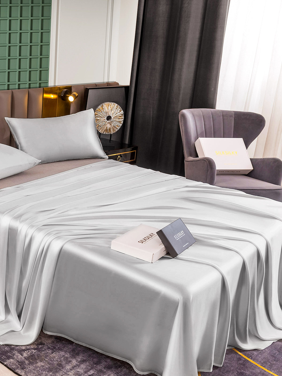 [Argento] SilkSilky-IT 25Momme Seta pura Bedding Set 004