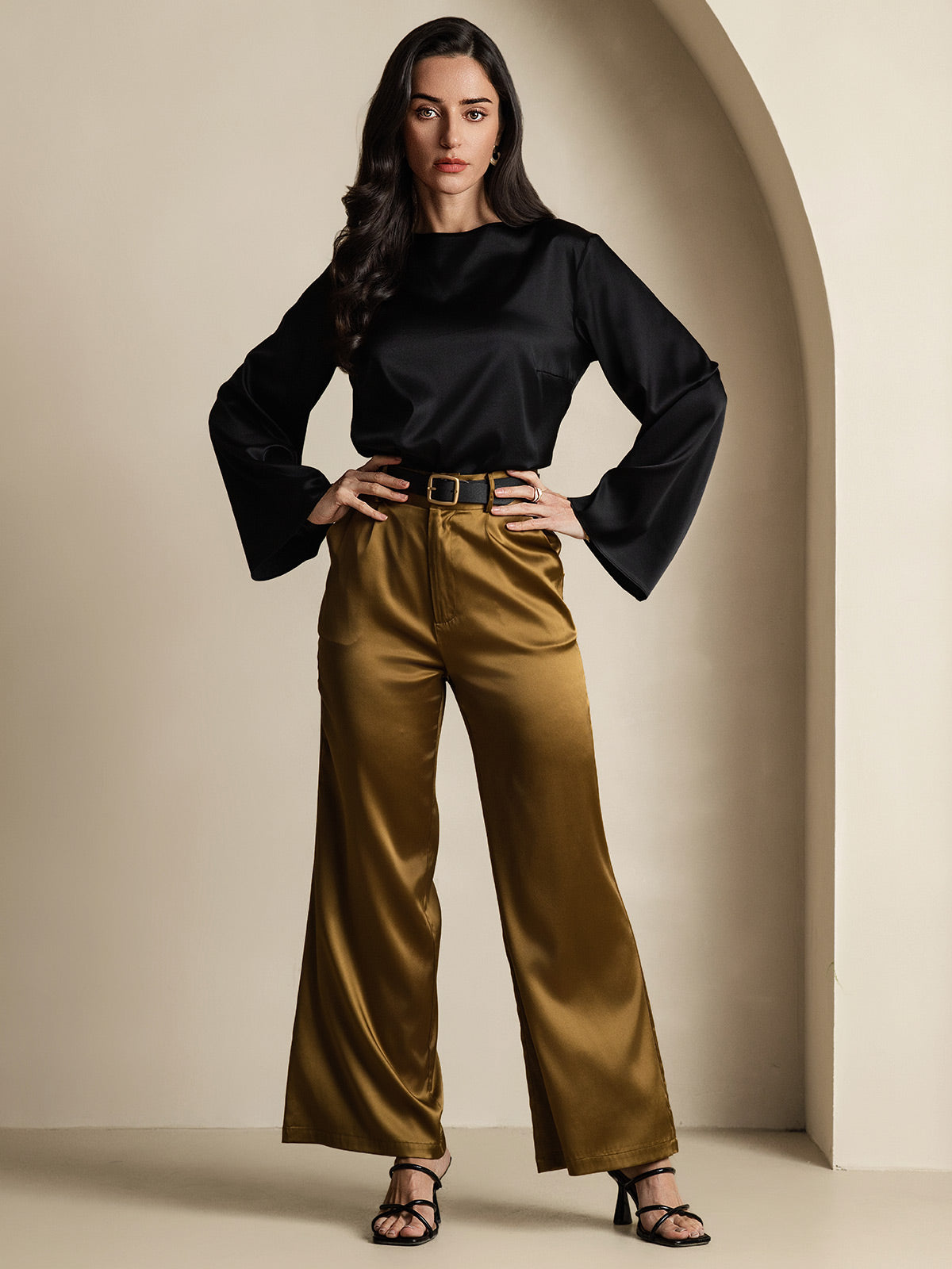 [Nero] SilkSilky-IT 19Momme Seta Womens T-Shirt 007,