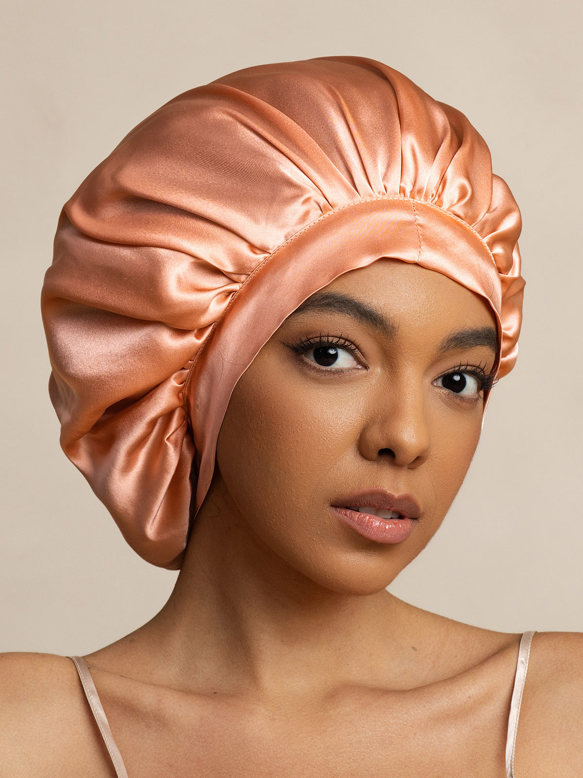 [Rosa Corallo] SilkSilky-IT Seta pura Sleep Cap 002,