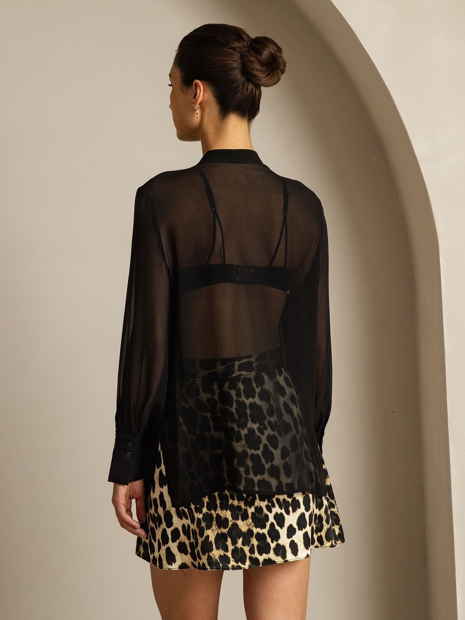 [Nero] SilkSilky-IT Seta pura Womens Shirt 002