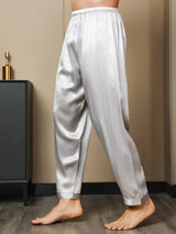 [Grigio] SilkSilky-IT Seta pura Mens Sleep Bottoms 005,