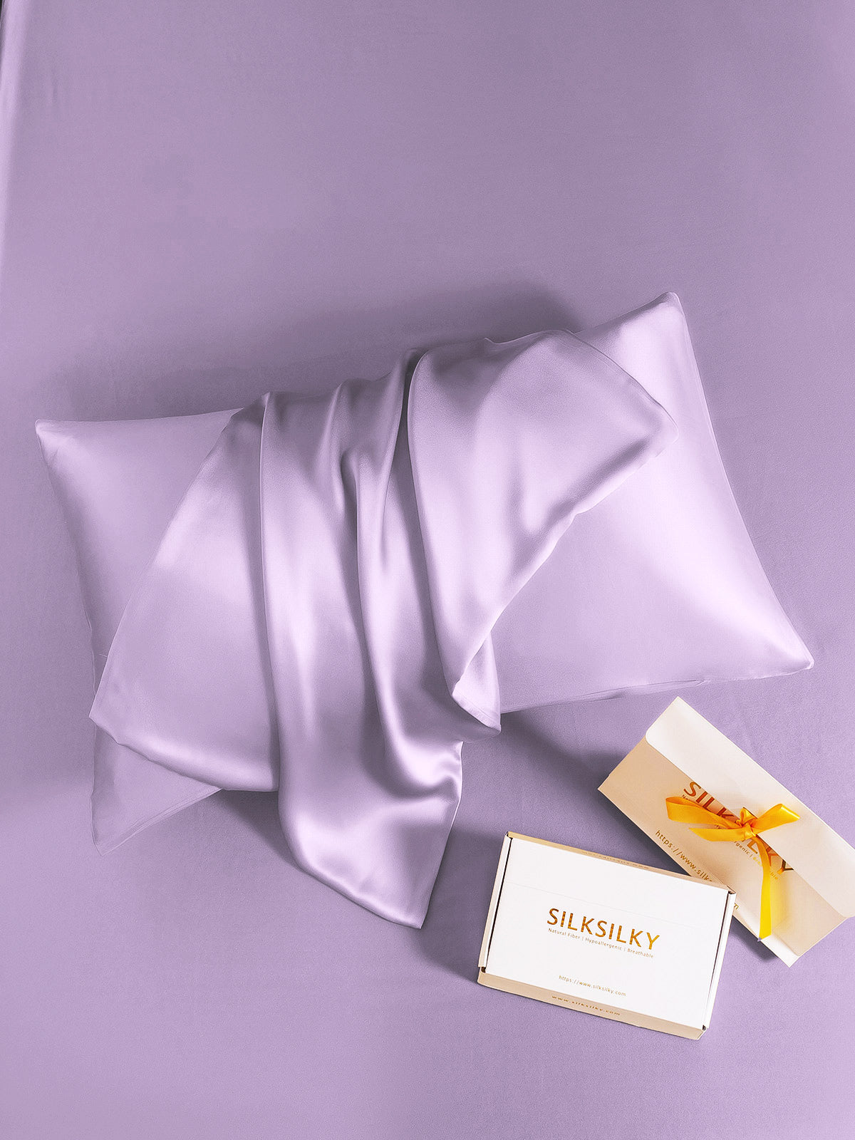 [Lavanda] SilkSilky-IT 19Momme Seta pura Pillowcase 005