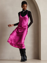 [Rosa Rossa] SilkSilky-IT Sleeveless V Neck Vestiti da donna 005