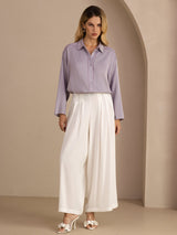 [Viola] SilkSilky-IT Long Sleeve Lapel Collar Camicette 007