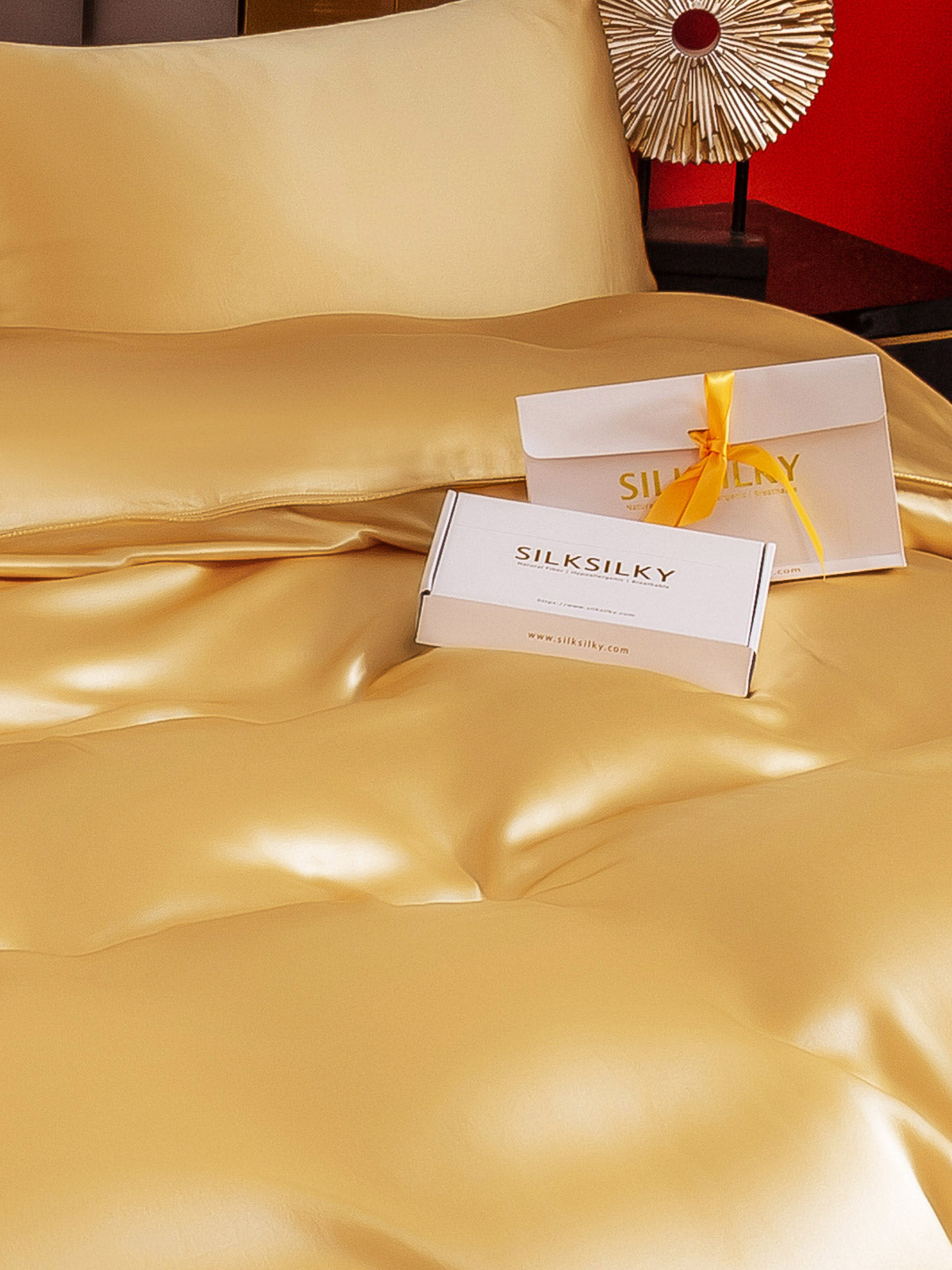 [Champagne] SilkSilky-IT 22Momme Seta pura Bedding Set 005