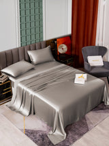 [Grigio] SilkSilky-IT 25Momme Set di biancheria da letto 002