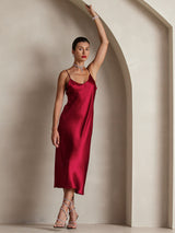 [Vino] SilkSilky-IT Sleeveless V Neck Vestiti da donna 007