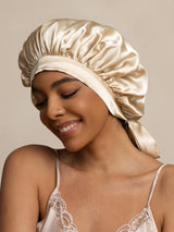 [Beige] SilkSilky-IT Cuffia di seta 001