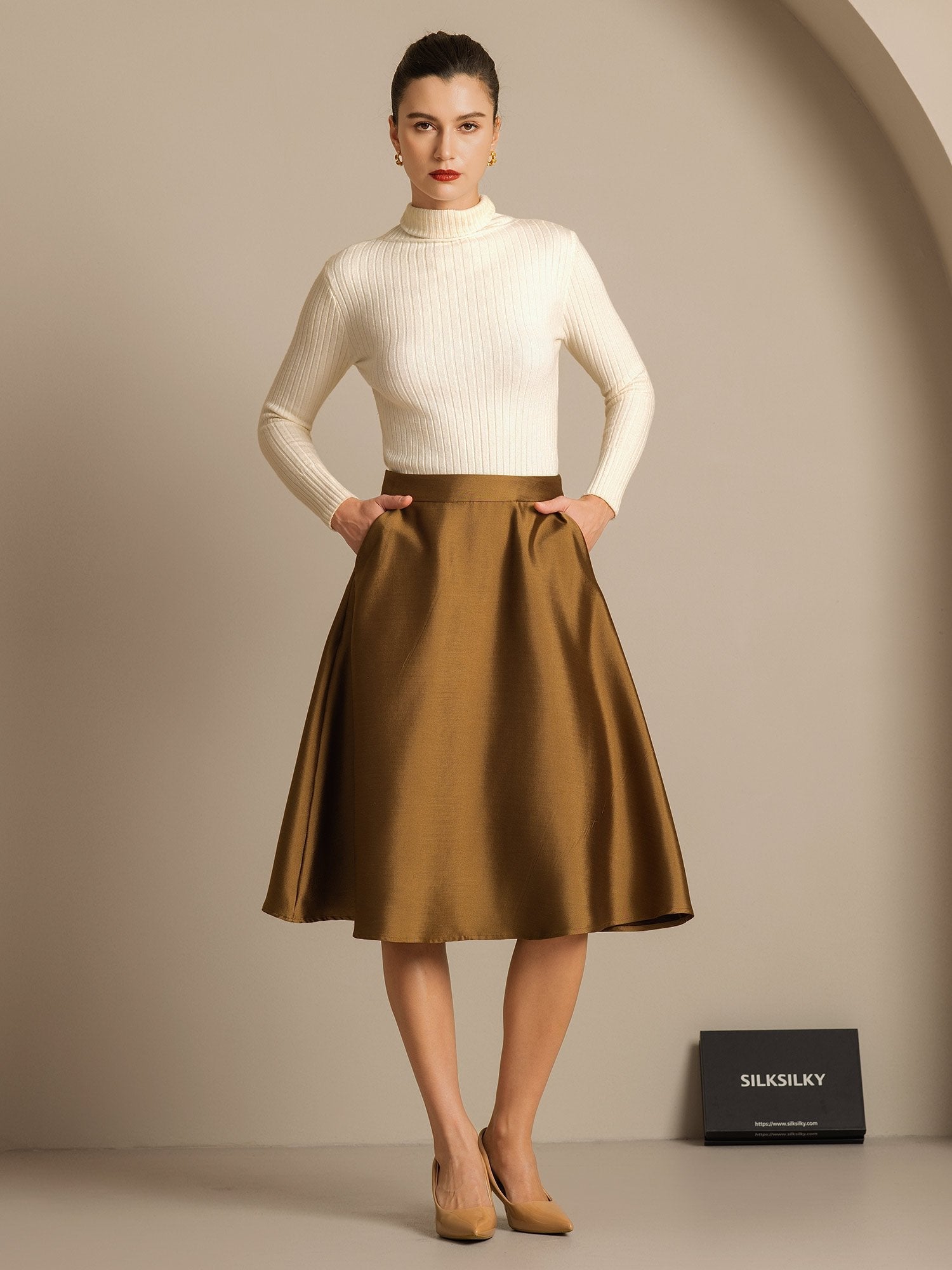[Bronzo] SilkSilky-IT 32Momme Seta Skirt 008