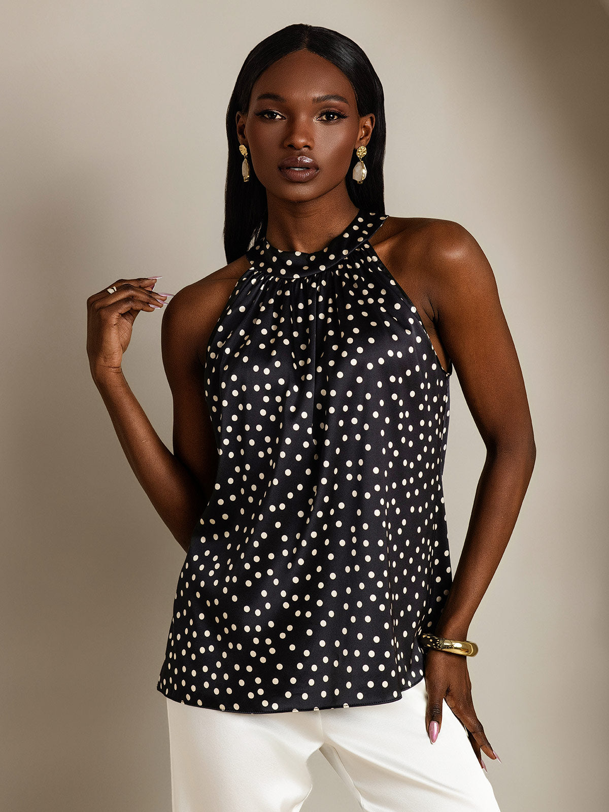 [Nero+Bianco] SilkSilky-IT 19Momme Seta Womens T-Shirt 001
