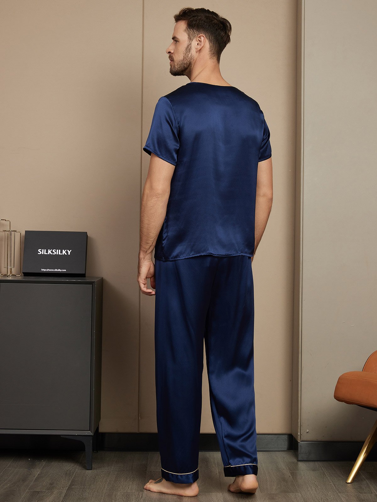 Pigiama Classico da Uomo in Seta Pura – IT-SILKSILKY