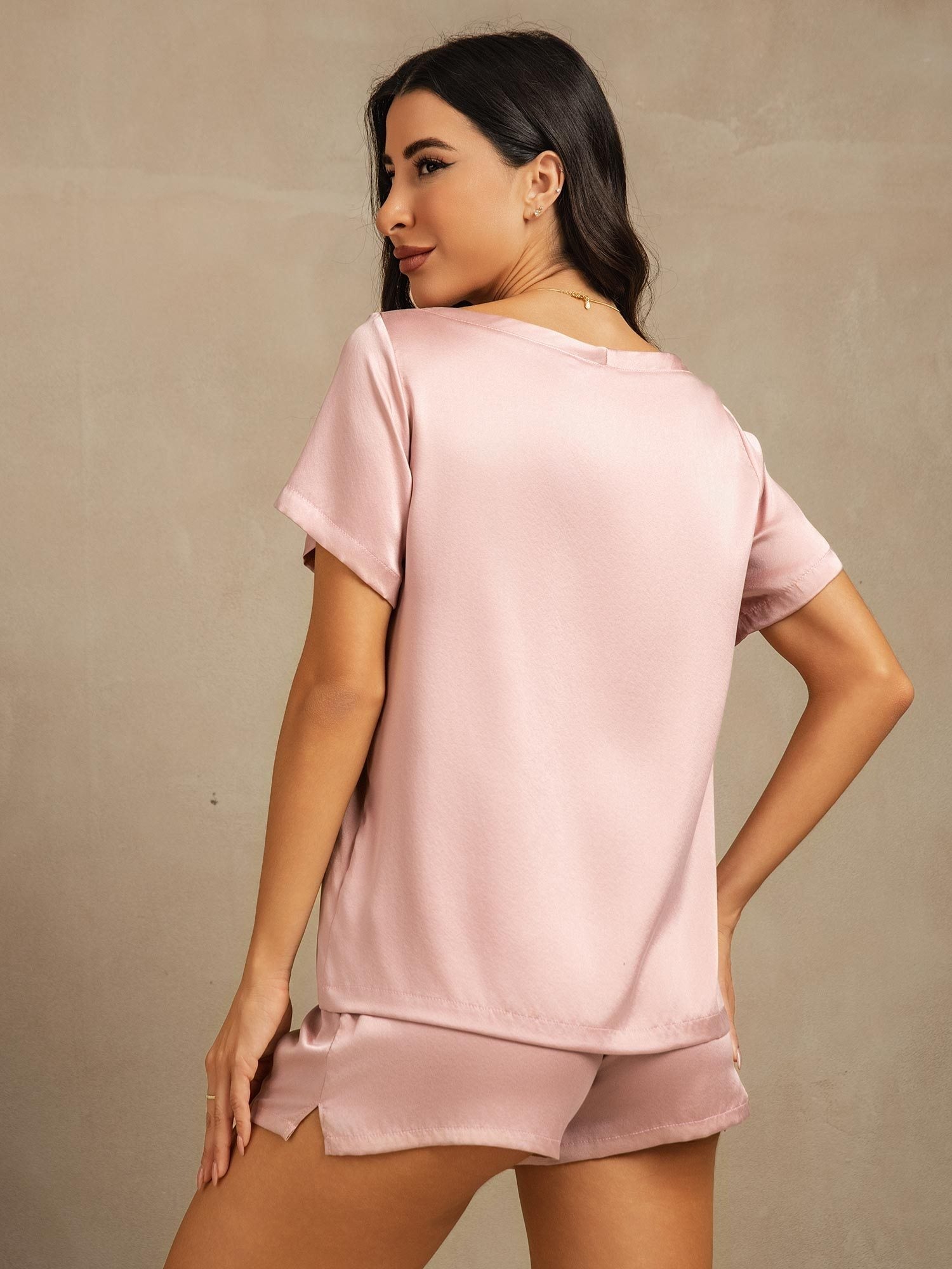 [Pelle Di Pesca] SilkSilky-IT 19Momme Seta Womens Pajamas 002,