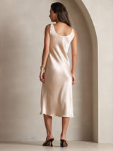 [Champagne] SilkSilky-IT Sleeveless Vestiti da donna 002