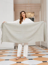 [Grigio Chiaro] SilkSilky-IT Lana Sciarpa 004