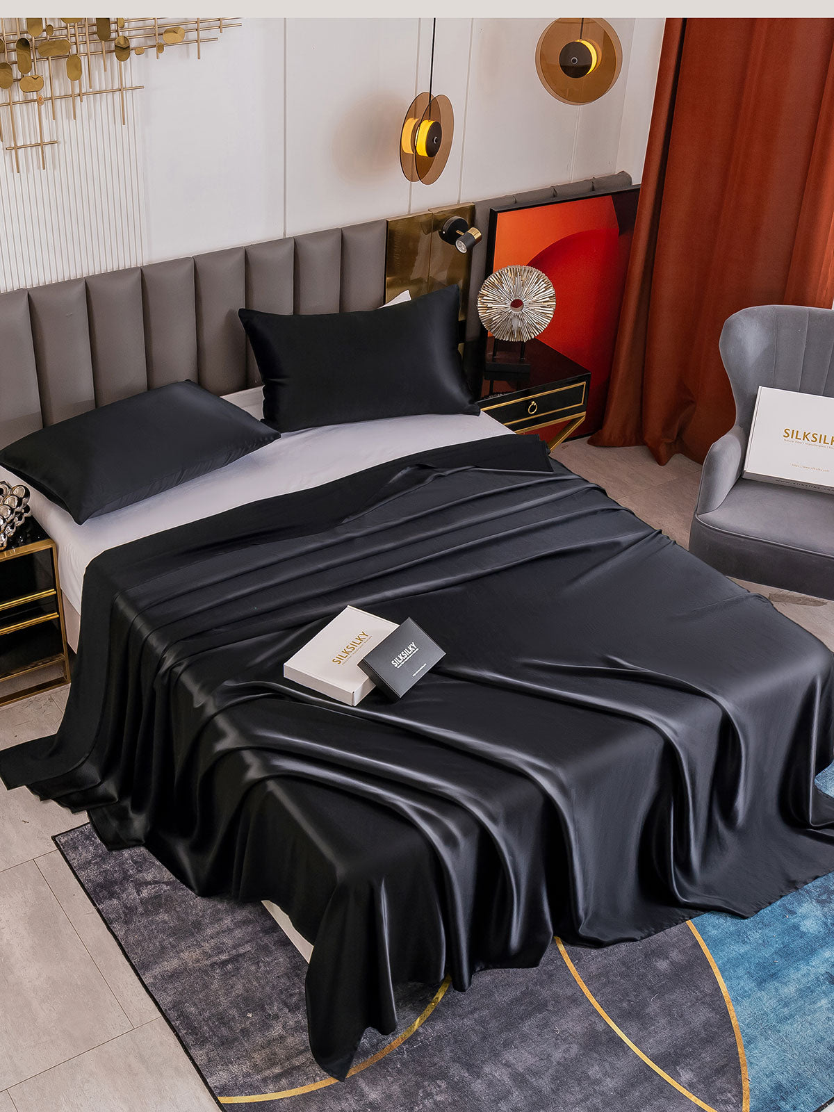 [Nero] SilkSilky-IT 19Momme Seta pura Bedding Set 001