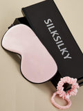 SilkSilky IT 19Momme Seta pura Eye Mask Rosa 002