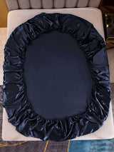[Blu Scuro] SilkSilky-IT 19Momme Set di biancheria da letto 003