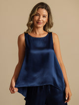 [Blu Scuro] SilkSilky-IT Sleeveless Scoop Neck Cami 002