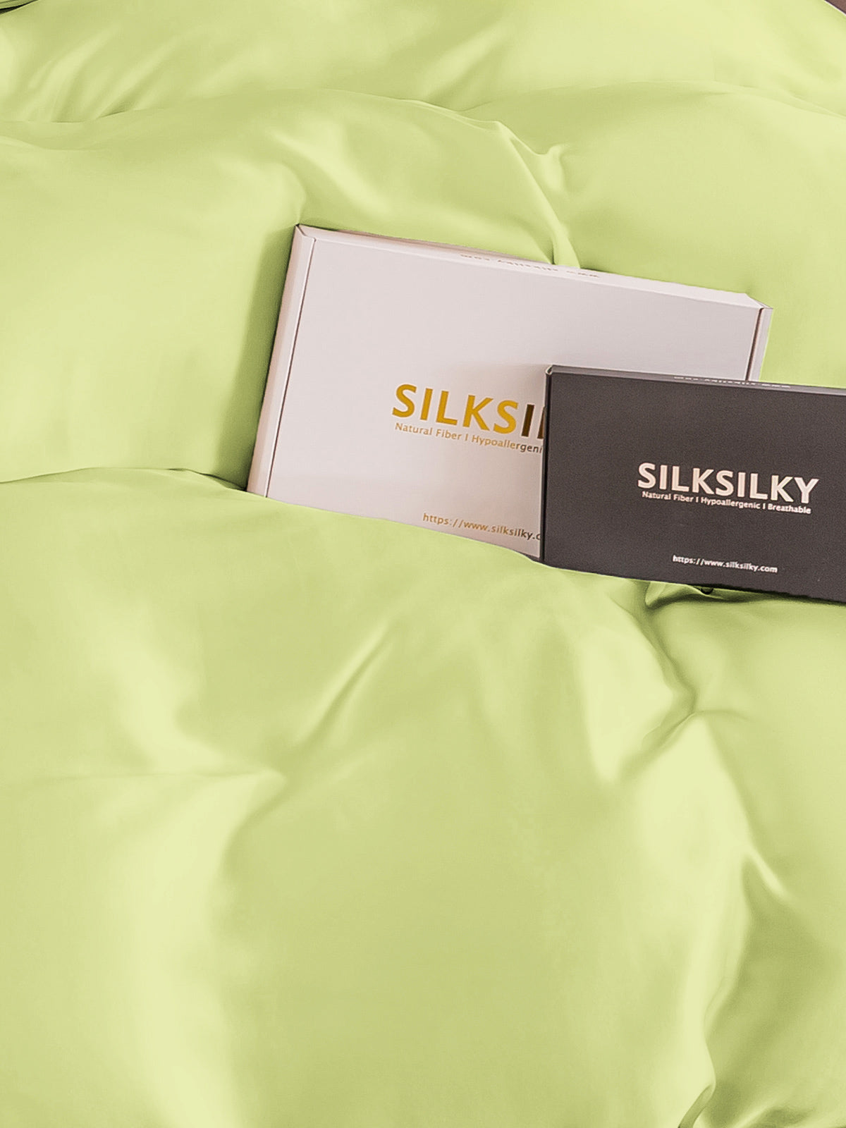 [Menta Verde] SilkSilky-IT 19Momme Seta pura Duvet Cover 004