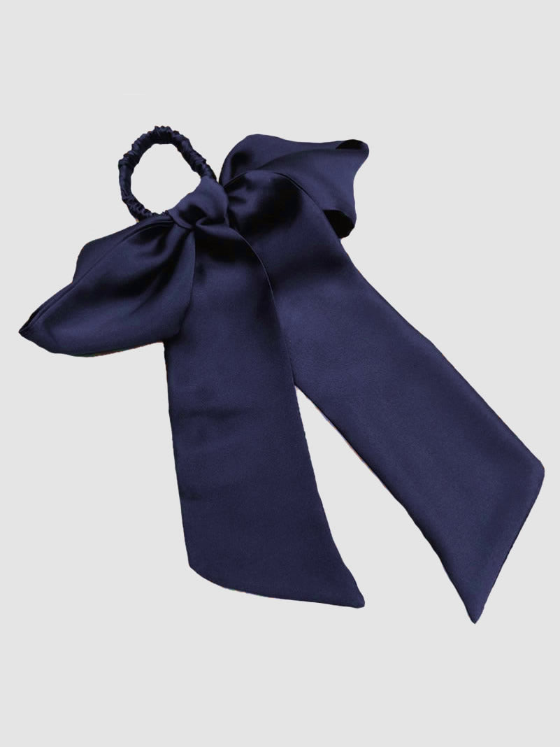 [Blu Scuro] SilkSilky-IT 19Momme Seta pura Scrunchie 002