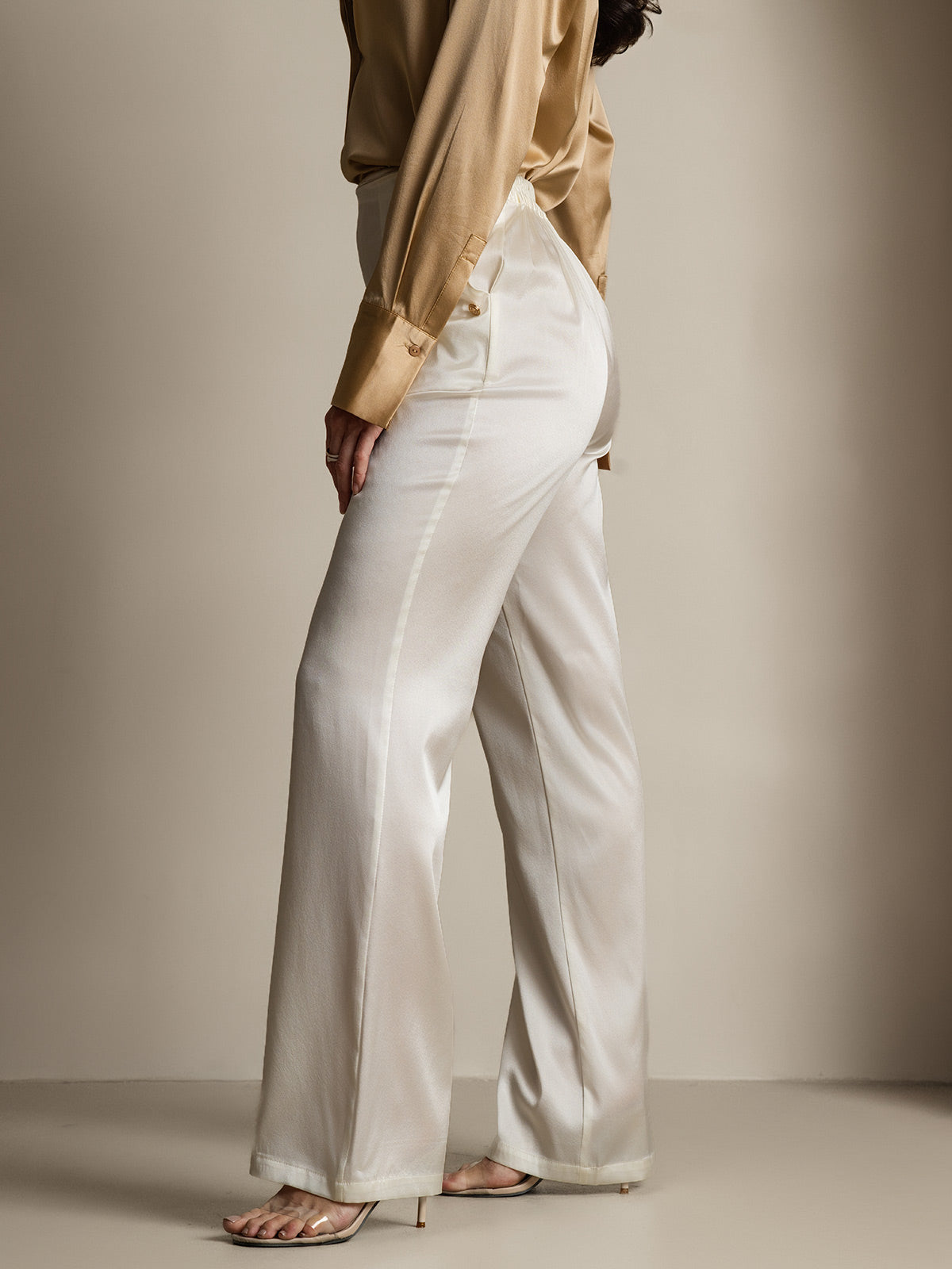 [Bianco] SilkSilky-IT 19Momme Seta Womens Pants 004