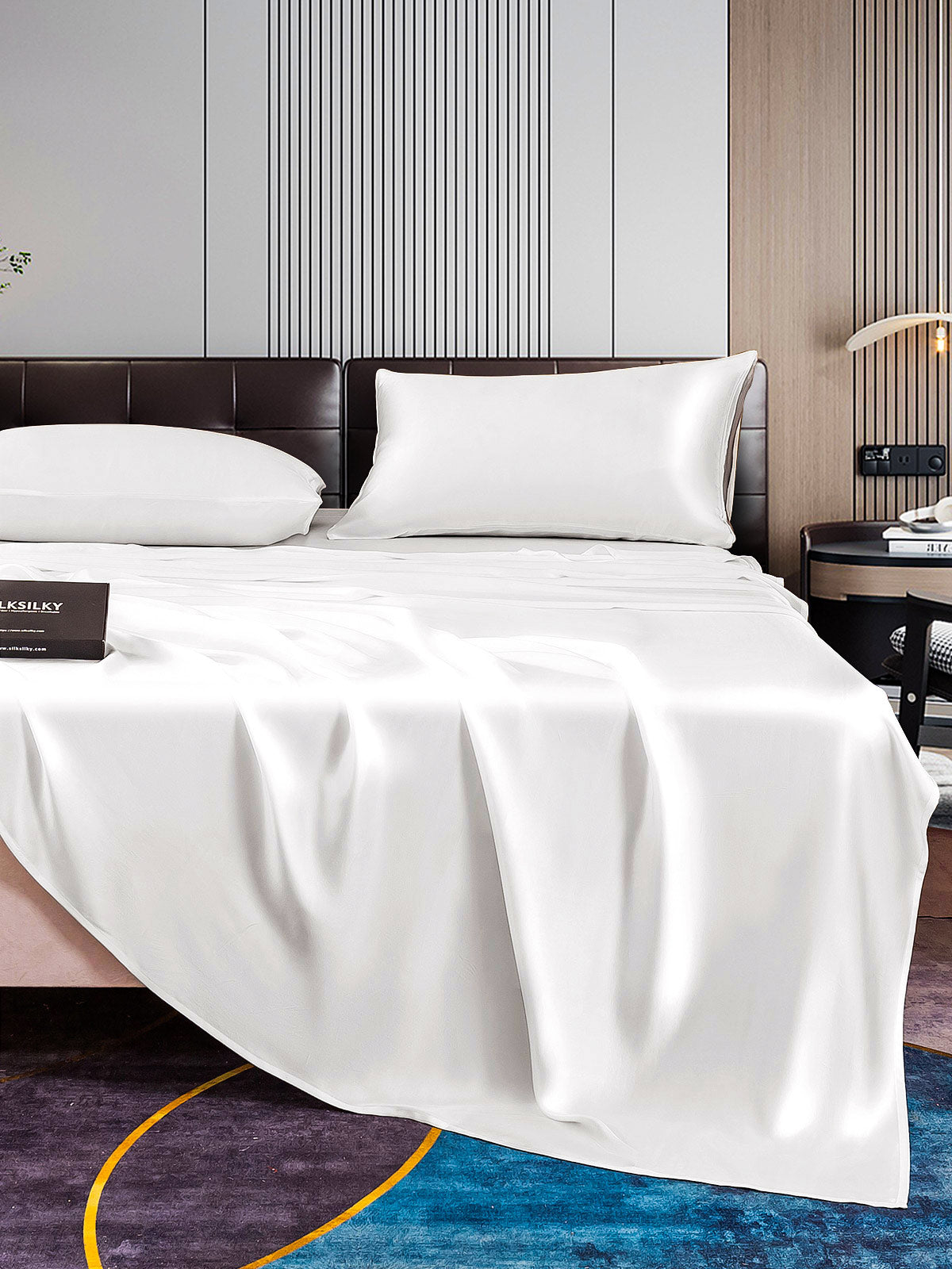 [Bianco] SilkSilky-IT 22Momme Seta pura Bedding Set 006