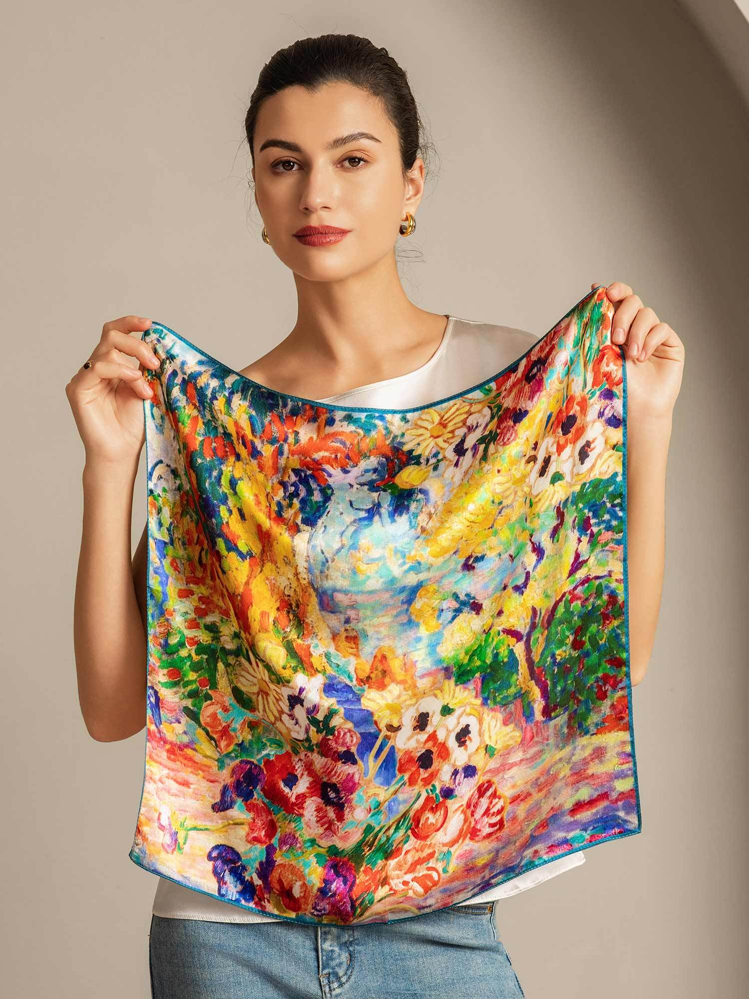 [P096] SilkSilky-IT Seta pura Scarf 003