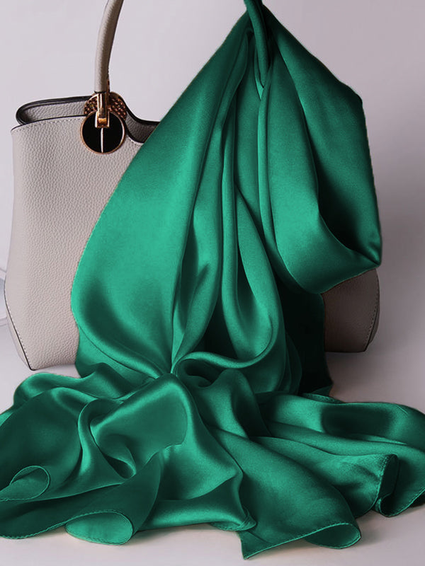 SilkSilky-IT Seta pura Scarf VerdeScuro 004