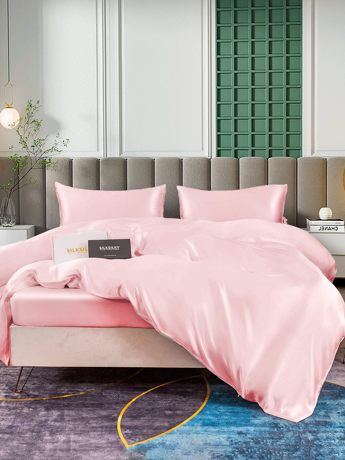 [Rosa] SilkSilky-IT 25Momme Seta pura Bedding Set 003