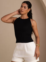 [Nero] SilkSilky-IT Sleeveless Round Neck Cami 003
