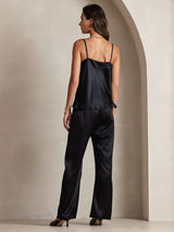[Nero] SilkSilky-IT Spaghetti Strap Cowl Neck Cami 002