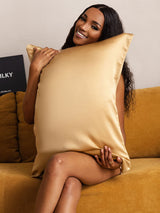 [Cammello Scuro] SilkSilky-IT 22Momme Seta pura Pillowcase 001