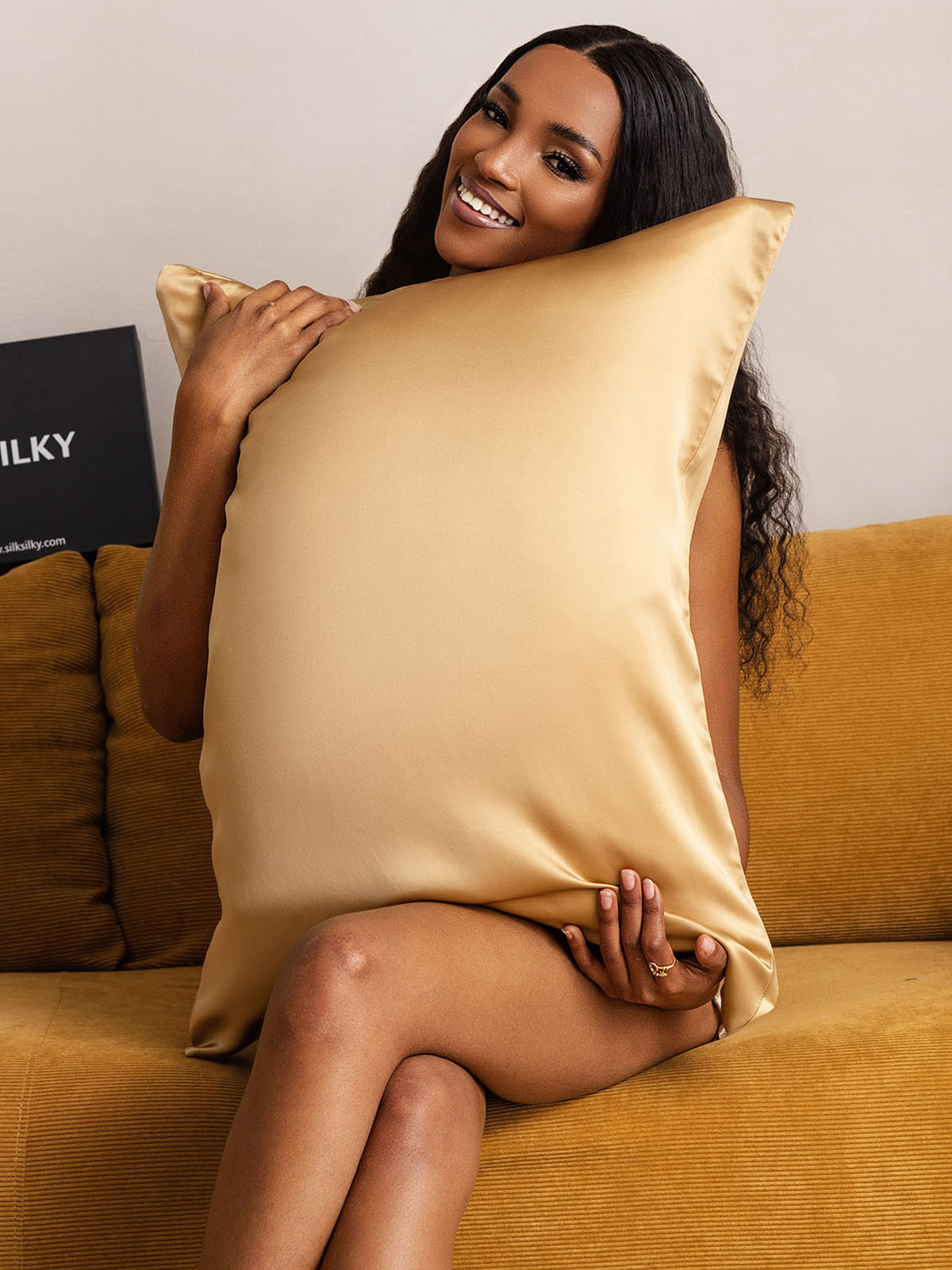 [Cammello Scuro] SilkSilky-IT 22Momme Seta pura Pillowcase 003