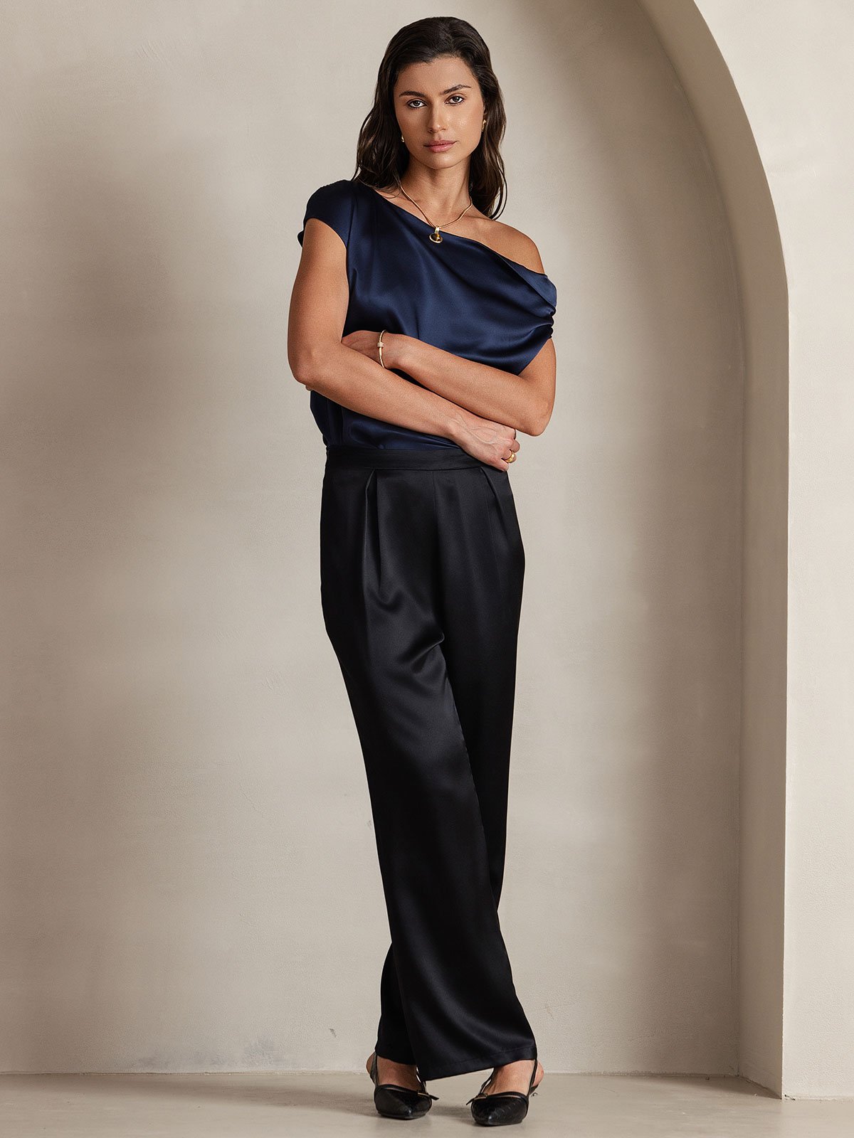[Nero] SilkSilky-IT 19Momme Seta Womens Pants 007