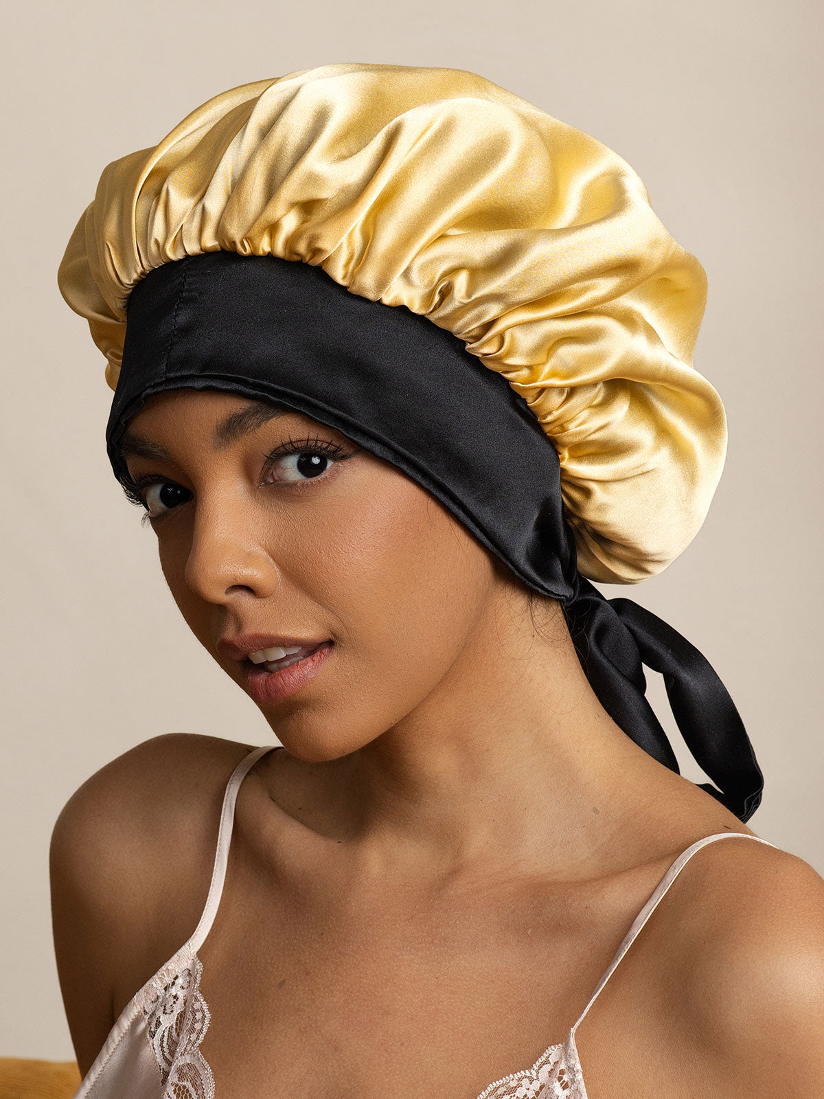 SilkSilky-IT Seta pura Sleep Cap Champagne 003