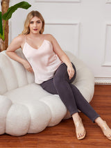 [Rosa] SilkSilky-IT Tirantes Finos Scollo a V Cami taglia grossa 005