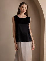 [Nero] SilkSilky-IT Sleeveless Round Neck Cami 001