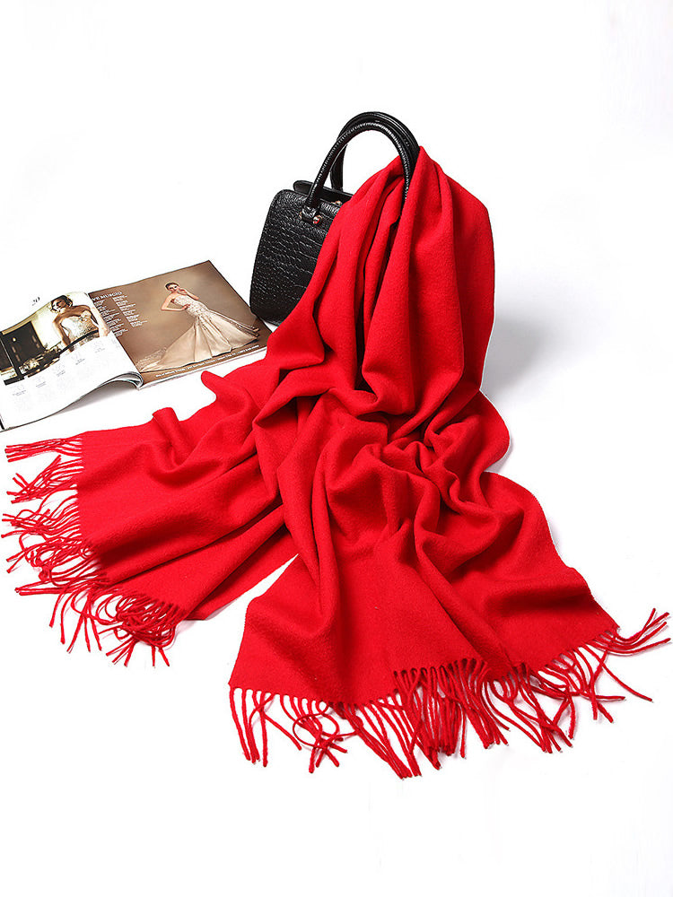 [Rosso] SilkSilky-IT Lana Scarf 005