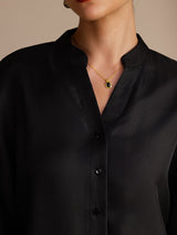 [Nero] SilkSilky-IT Long Sleeve Blouse 005