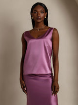 [Viola Scuro] SilkSilky-IT Sleeveless V Neck Cami 004